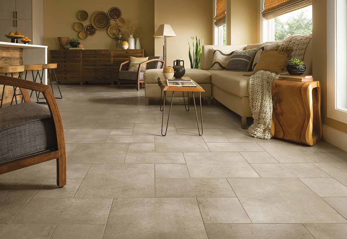 use tile in living room